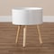 Baxton Studio Jessen Mid-Century White Wood Nightstand with Removable Top 154-9048 - alternate 5